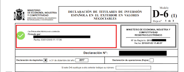 Modelo 720, Modelo ETE and Modelo D-6: Statements of foreign assets or transactions.