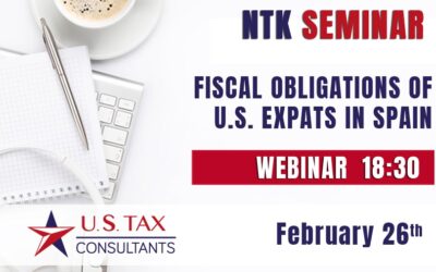Webinar NTK on Fiscal Obligations for U.S. Expats in Spain. February 26, 2026, at 18:30