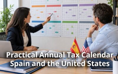 Practical Annual Tax Calendar for clients with obligations in both Spain and the United States